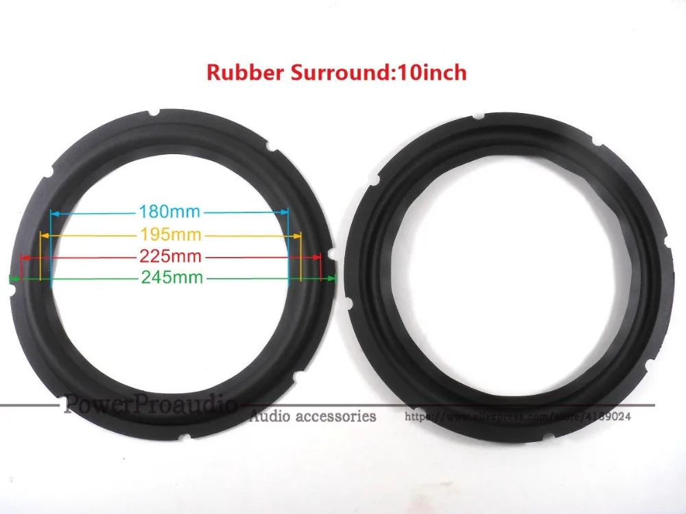 

10 pcs/lot Brand New 10 inch 10" Repair Subwoofer / Bass Speaker Rubber Surrounds (180mm/195mm/225mm/245mm)