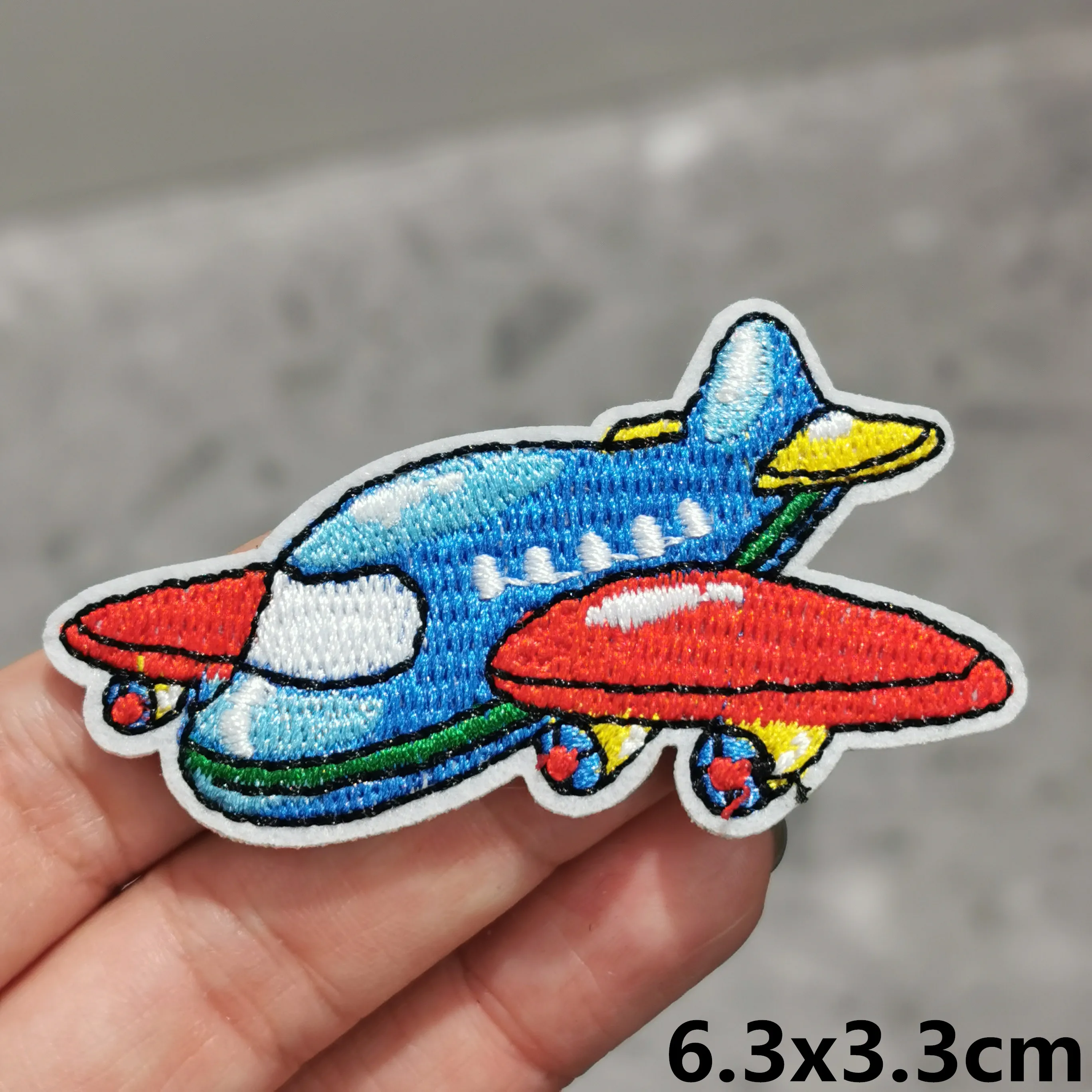 1Pcs Car Airplane Rocket Embroidery Sew On Patches Applique Badge Craft Embroidered DIY For Clothes Trousers Clothing Sticker