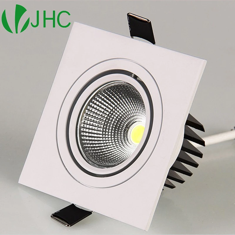 

LED Down Light Square 7W 9W 12W Led Downlight COB Dimmable Recessed Led Ceiling Spot Light Lamp AC85-265V Driver Indoor lighting