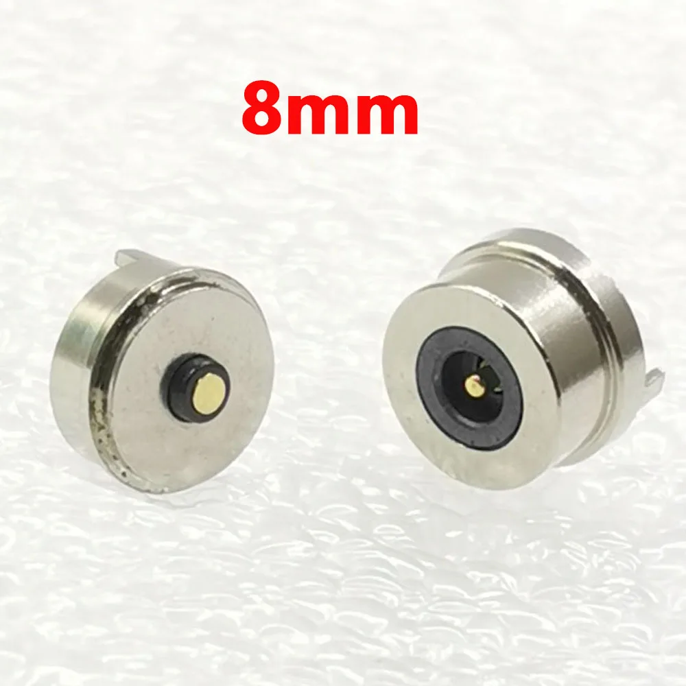 1-10 Pairs Mini 8mm Waterproof Magnetic Connector Pogo Pin Male Female 5A DC Plug LED Smart Electronic Power Charge Jack Port