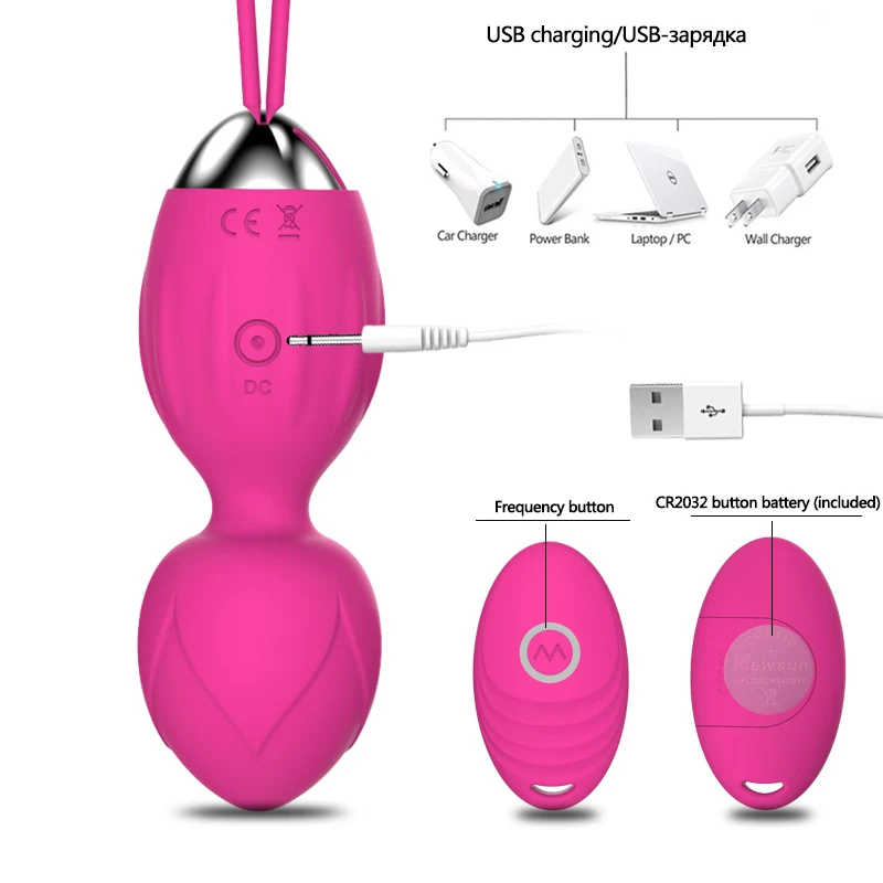 Vaginal Balls Sex Toys for Women Kegel Ball Vagina Exercise Tighten Massage Wireless Remote Control Kegel Vibrating Egg Female