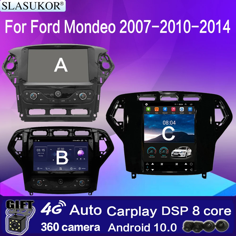 

9 дюймов для Ford Mondeo 2007-2010-2014 Android автомобильное радио Carplay 4G Мультимедиа GPS интеллектуальная система навигации BT5.0 DSP