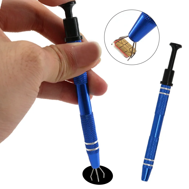 Four Claw Hold Tightly Pick Up Tools For IC Chips Tiny Component Small Parts Metal Grabber Tweezers Phone Repair Extractor