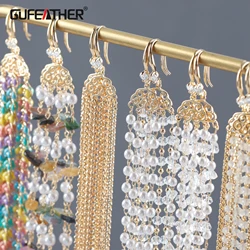 GUFEATHER M1076,fashion jewelry,ear chain,pass REACH,nickel free,18k gold plated,copper,zircons,earring for women gift,1pair/lot