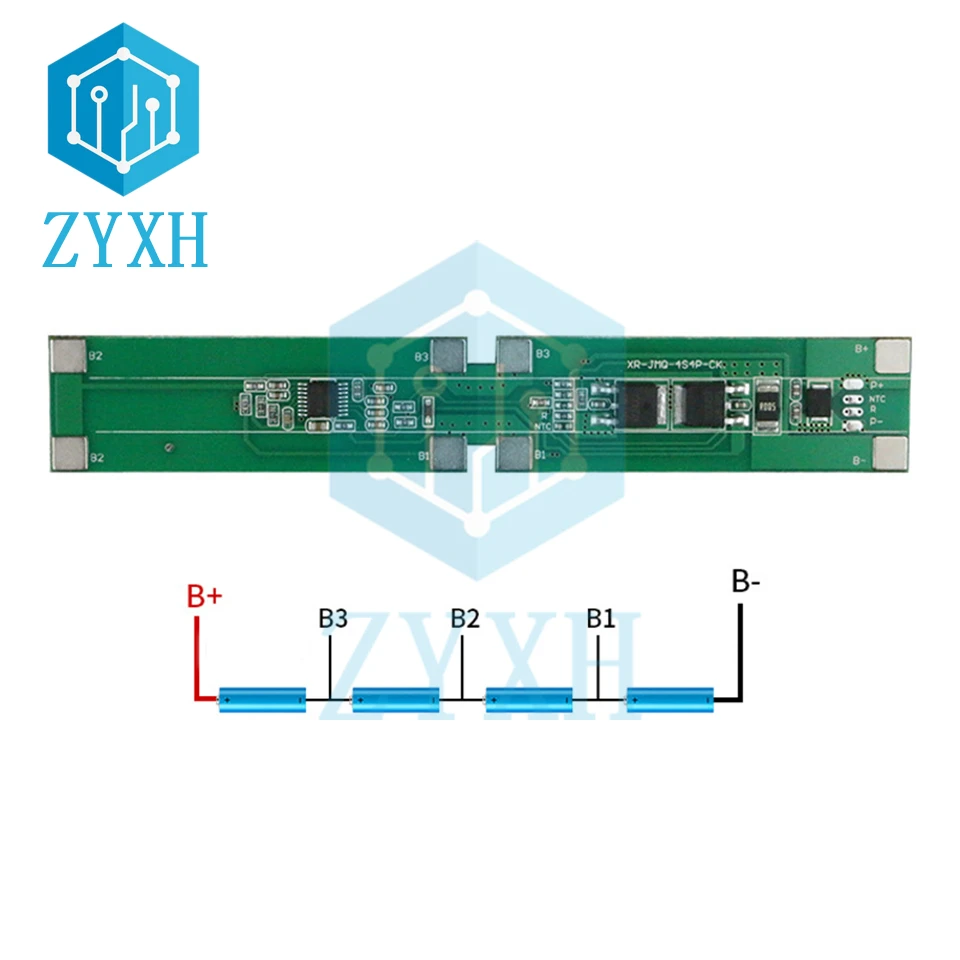 BMS 4S 7A 14.8V 18650 akumulator litowo-jonowy ładowarka do płyty baterii litowej zabezpieczenie przed zwarciem dla panel słoneczny powerbank