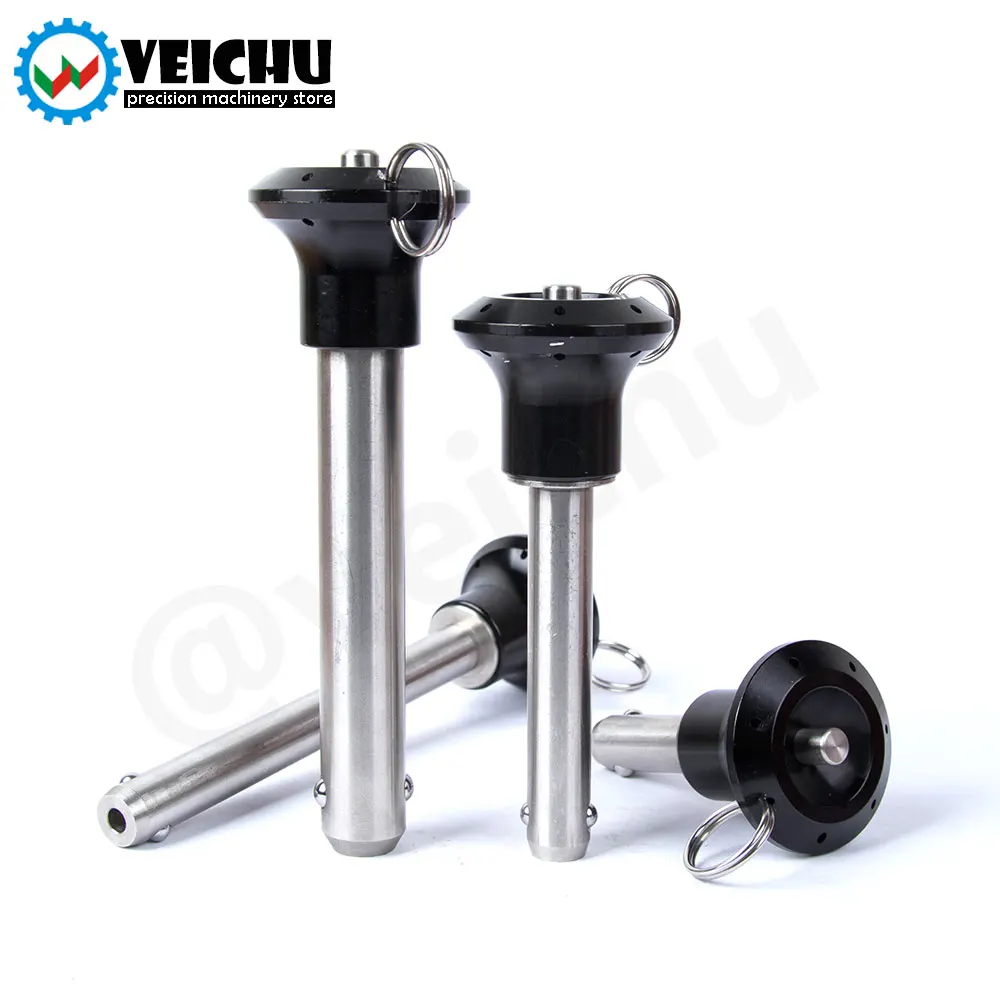 VEICHU 1 pz Perni di bloccaggio/rilascio rapido in acciaio inossidabile VCN111 Diametro 5/6/8/10/12/16/20mm Lunghezza 10-100mm Perni di bloccaggio a sfera