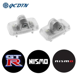 QCDIN for NISSAN GTR Car LED Welcome Light Door Logo Courtesy Projector Light for GT-R NISMO R35