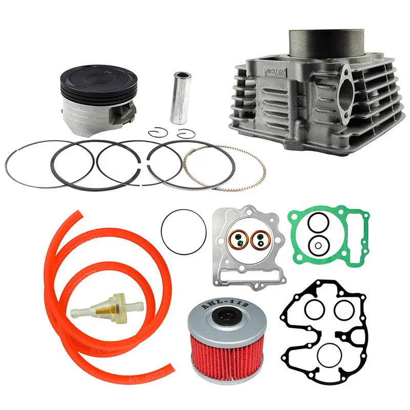 AHL Bore Size 85mm Air Cylinder Block & Piston Rings & Gasket & fuel Oil Tube & Oil Fuel Filter Kit For Honda XR400 1996-2004