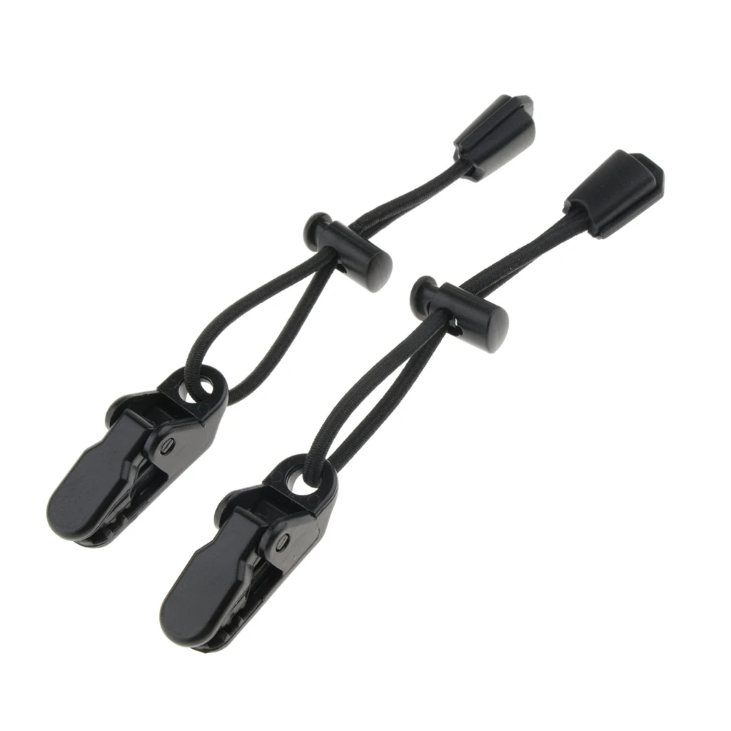 MagiDeal-bastón de senderismo de fijación segura, cordón elástico para mochila de montañismo, soporte para palo de senderismo, 2 unids/set