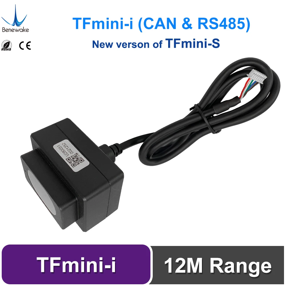 

Benewake TFmini-i Lidar Range Finder Sensor Module TOF Single Point Micro Ranging CAN & RS485 0.1-12m (Upgrade Version of TFmini