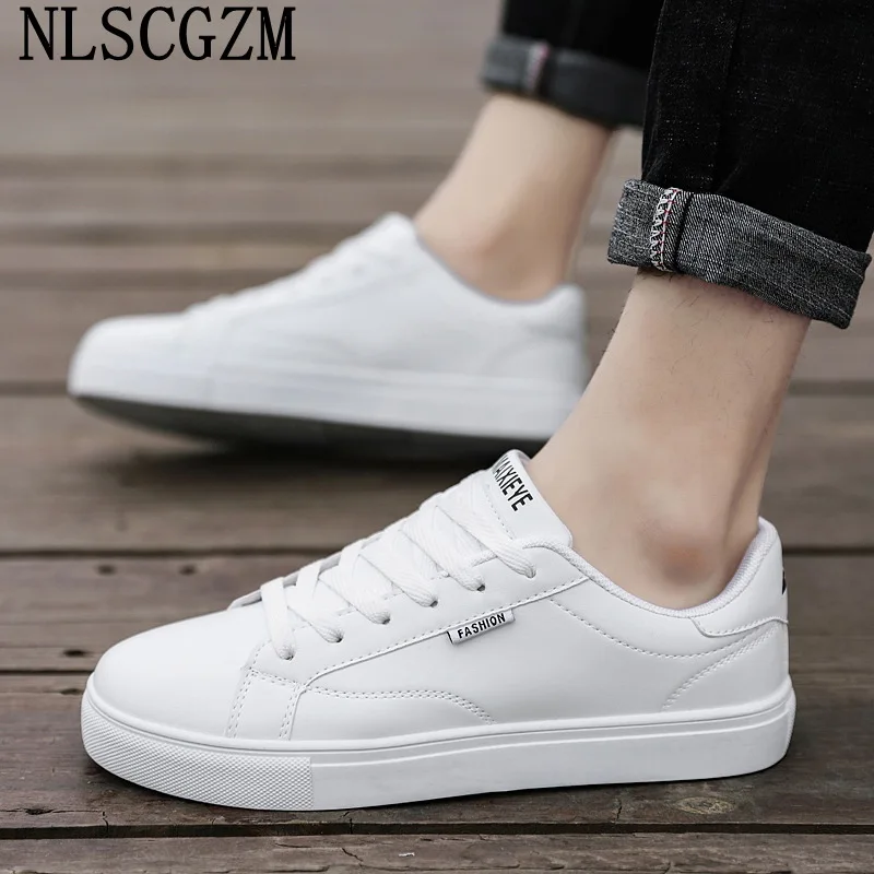 White Sneakers Leather Casual Shoes Men Sports Shoes for Male Luxury Designer Shoes for Man 2024 Skateboard Zapatillas De Hombre