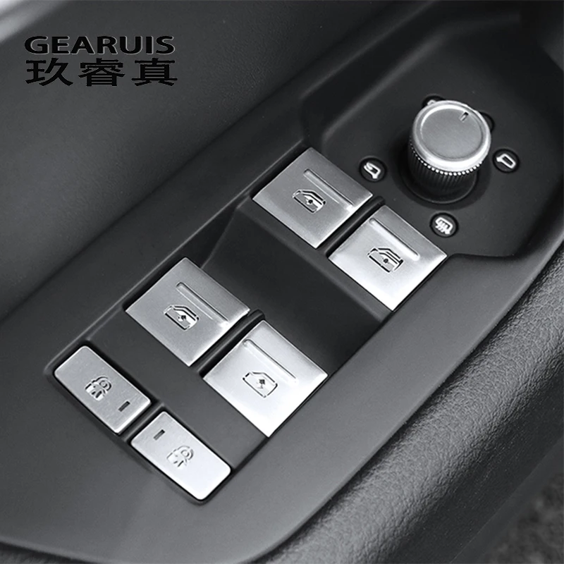 

Car Styling For Audi A6 C8 A8 2019 2020 2021 Interior Door Window Glass Switch Buttons Frame Cover Sticker Trim Auto Accessories