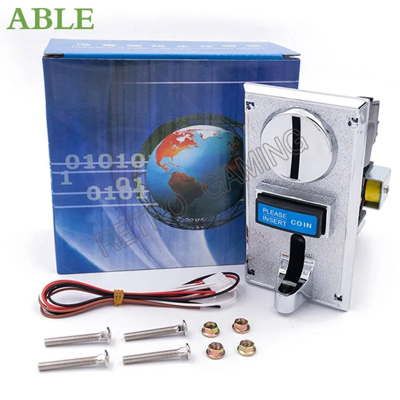 Anti-Fishing muilt Coin Acceptor Roll Down Selector Alloy Panel for Vending Machine  Accepts 9 tokens Arcade Game Ticket