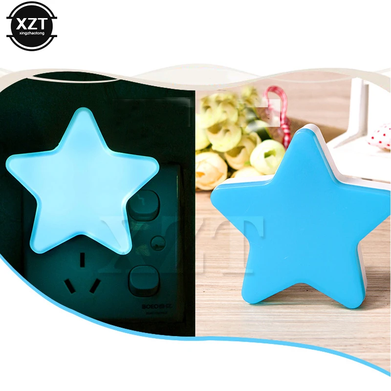 Luz LED de noche de moda para dormitorio de bebé, lámpara de cama de colores con enchufe europeo y estadounidense, control de luz inteligente, luz colorida romántica