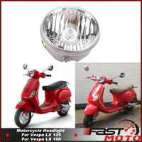 For LX150 LX125 Motorcycle Replacement Front Lamp Headlight Scooter Headlamp For LX 150 125 12V Hi/Lo Beam Bulb Round Lights