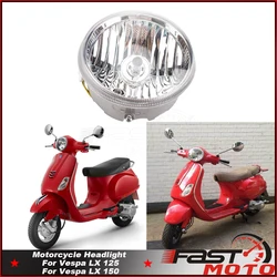 For LX150 LX125 Motorcycle Replacement Front Lamp Headlight Scooter Headlamp For LX 150 125 12V Hi/Lo Beam Bulb Round Lights