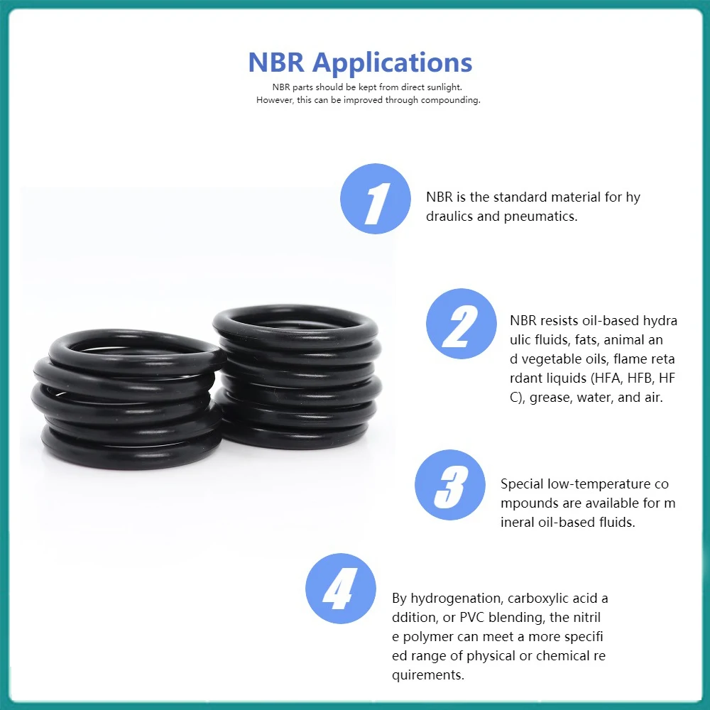 CS4mm Nbr Rubber O Ring Od 385/390/395/400/408/478*4 Mm 5Pcs O-Ring Nitril Pakking Dikte 4 Mm Oring