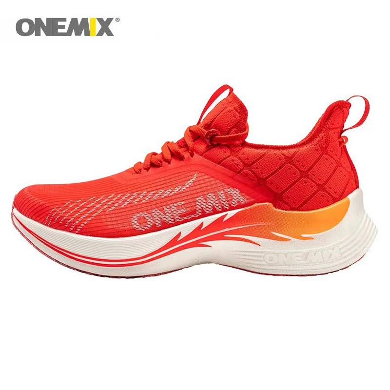 

ONEMIX New Carbon Fiber Carbon Plate Marathon Running Shoes For Man Rebound Speed up Outdoor Sports Shoes Light Women Sneakers