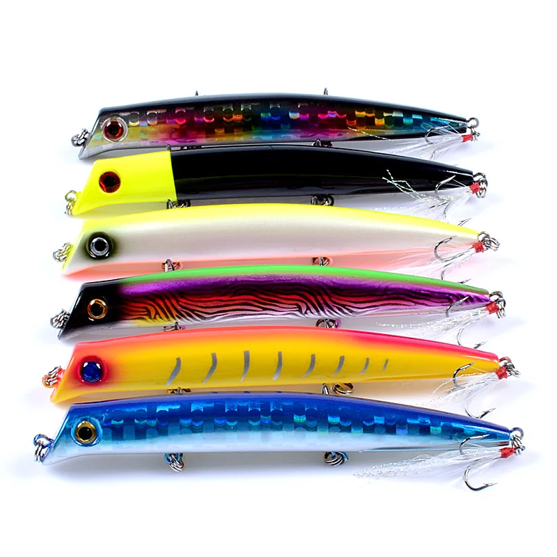 

12.8cm/15.4g Popper Bait 1PC Fake Bait Crashing Water Wave Crawler Lure Plastic Long Casting Hard Bait sea