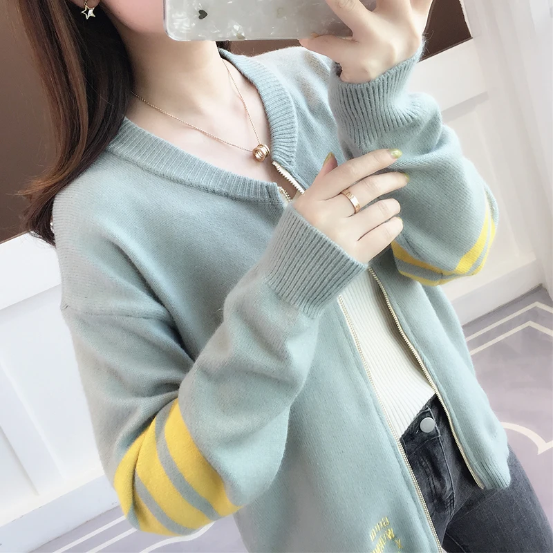 

Cardigan Jacket Spring Autumn Sweater Women Clothes 2020 Korean Vintage Streetwear Women's Sweaters Tops Casaco Feminino ZT3057