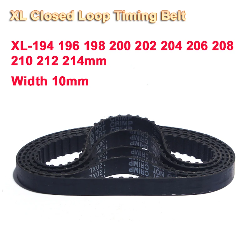 1Pcs XL Closed Loop Timing Belt 97-107Teeth XL-194 196 198 200 202 204 206 208 210 212 214Width 10mm 3D Printer Accessories Car