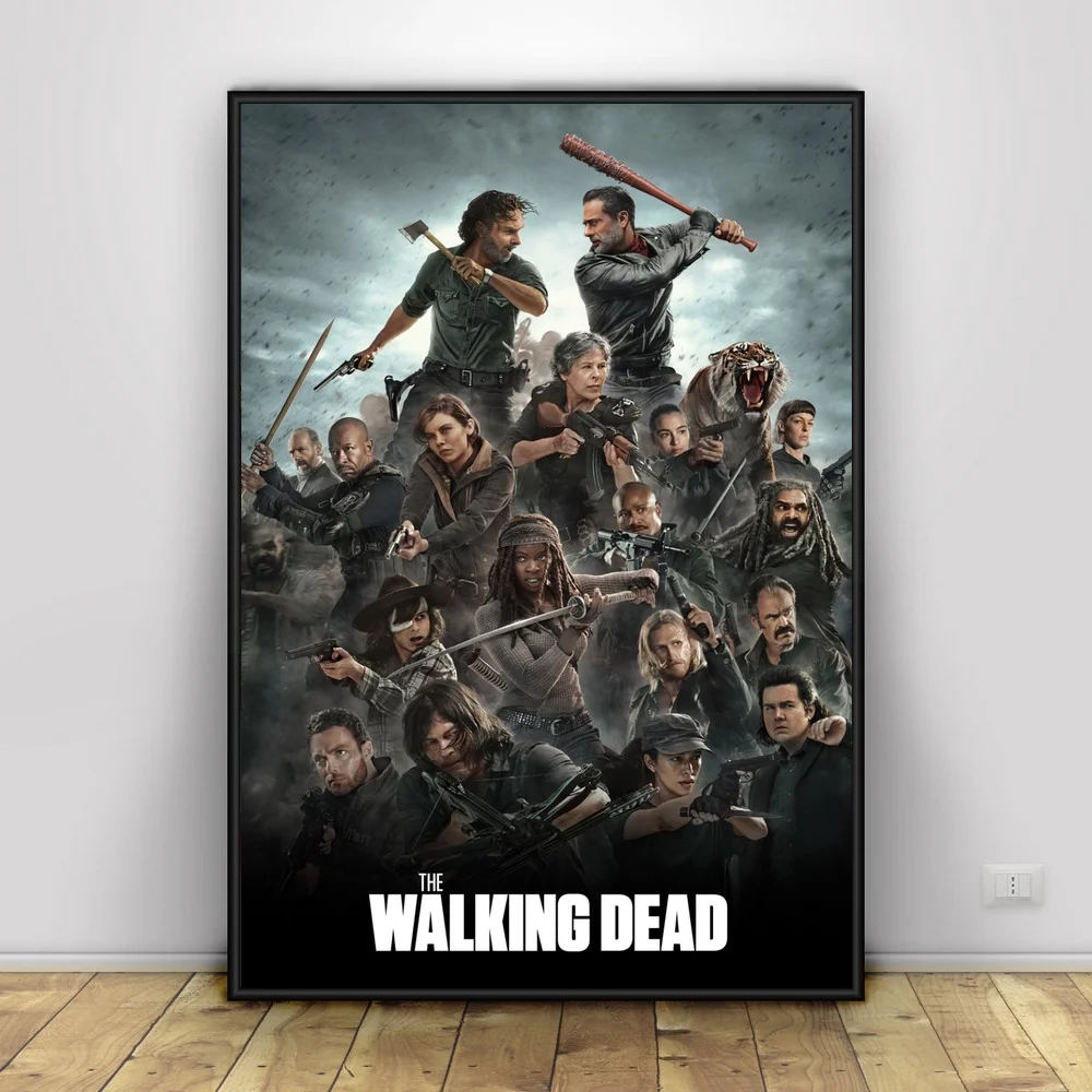 Pintura de The Walking Dead para decoración de pared, lienzo impreso, Póster Artístico, pinturas al óleo, sin marco