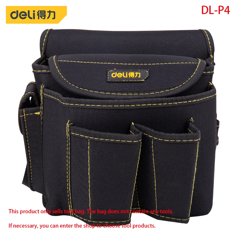 Deli Tool Waist Bag Electrician Bag Made Of 600D Polyester Cloth Durable, Strong Tool Storage Toolkit