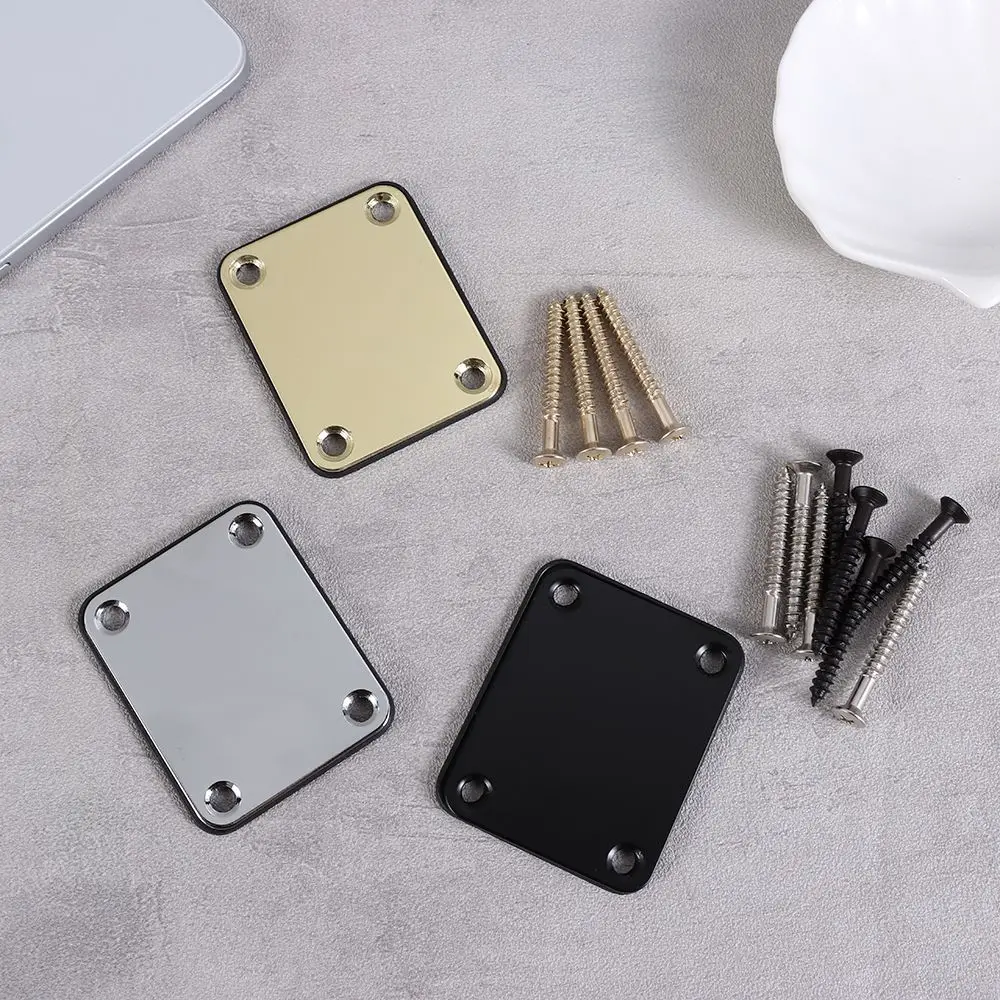 Guitar Neck Plate ST Electric Guitar Neck Plate Joint Back Mounting Plate With Screws Parts For Guitar Bass Neck Plate Popular