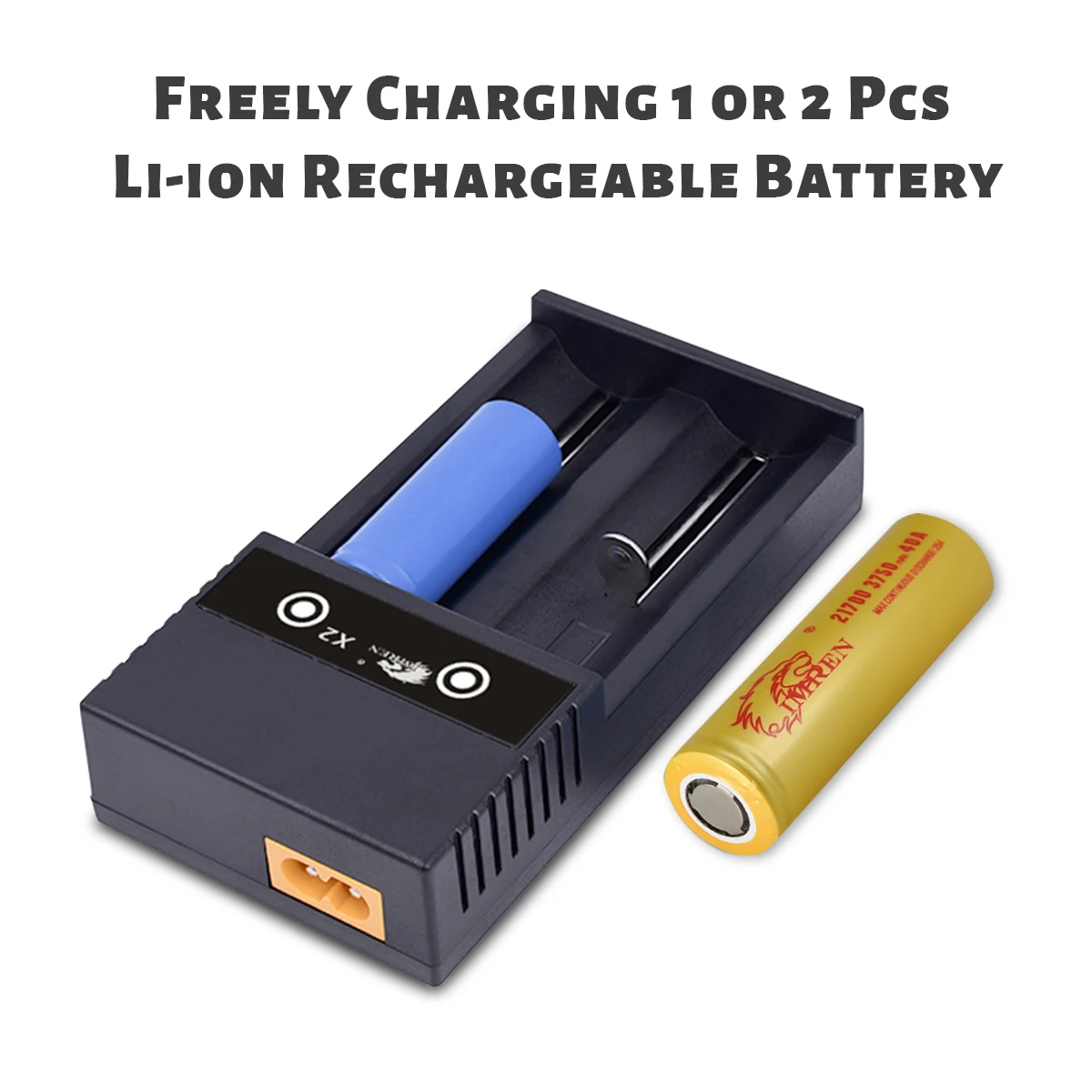 IMREN X2 18650 Lítio Carregador de Bateria para Li-ion 10440 14500 18650 17650 17500 21700 26650 25500 Baterias 2 Slots Carregador USB