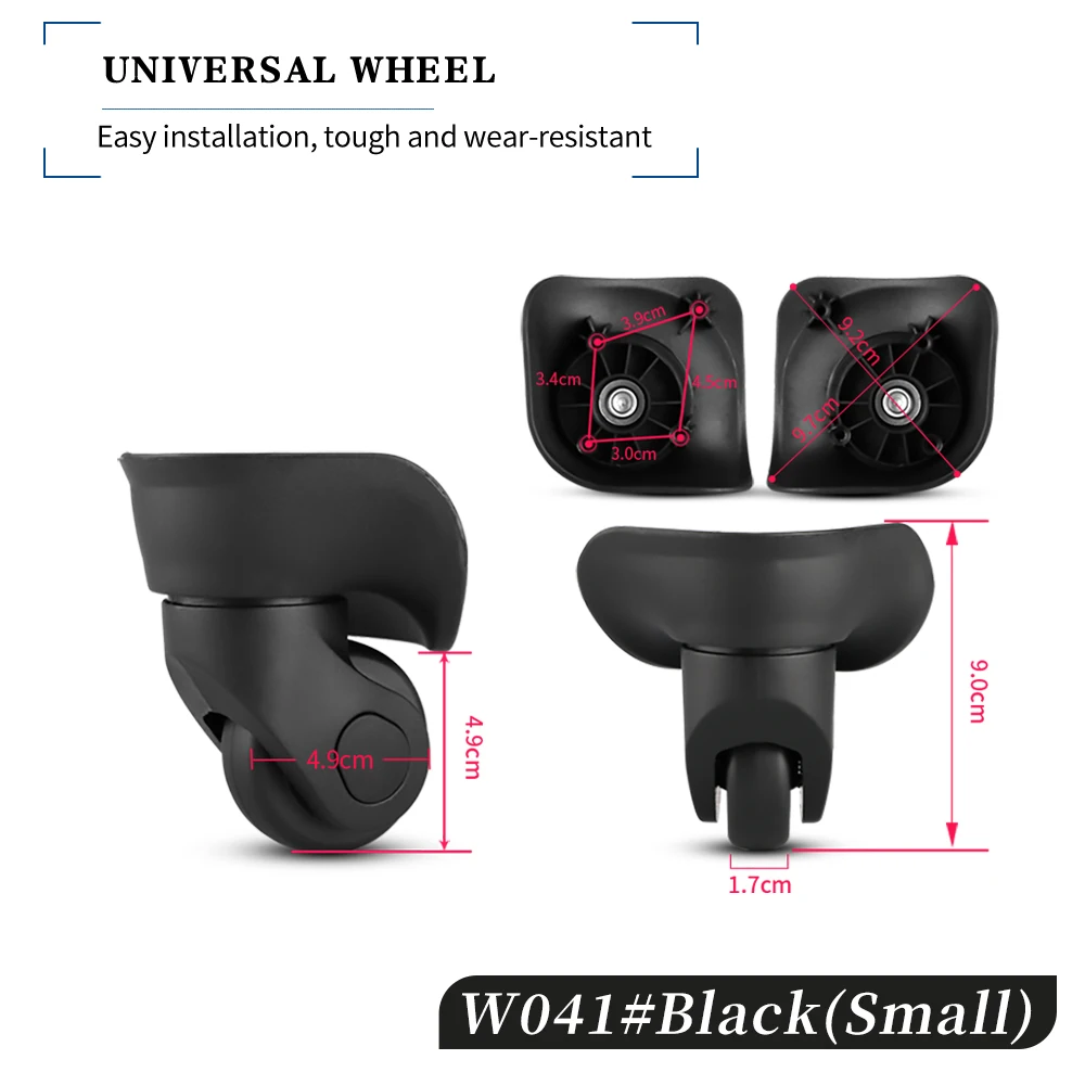 HANLUOKE W041 pokrowiec na wózek koło bagażowe uniwersalna walizka podróżna części akcesoria wysokiej jakości guma koło bagażowe guma