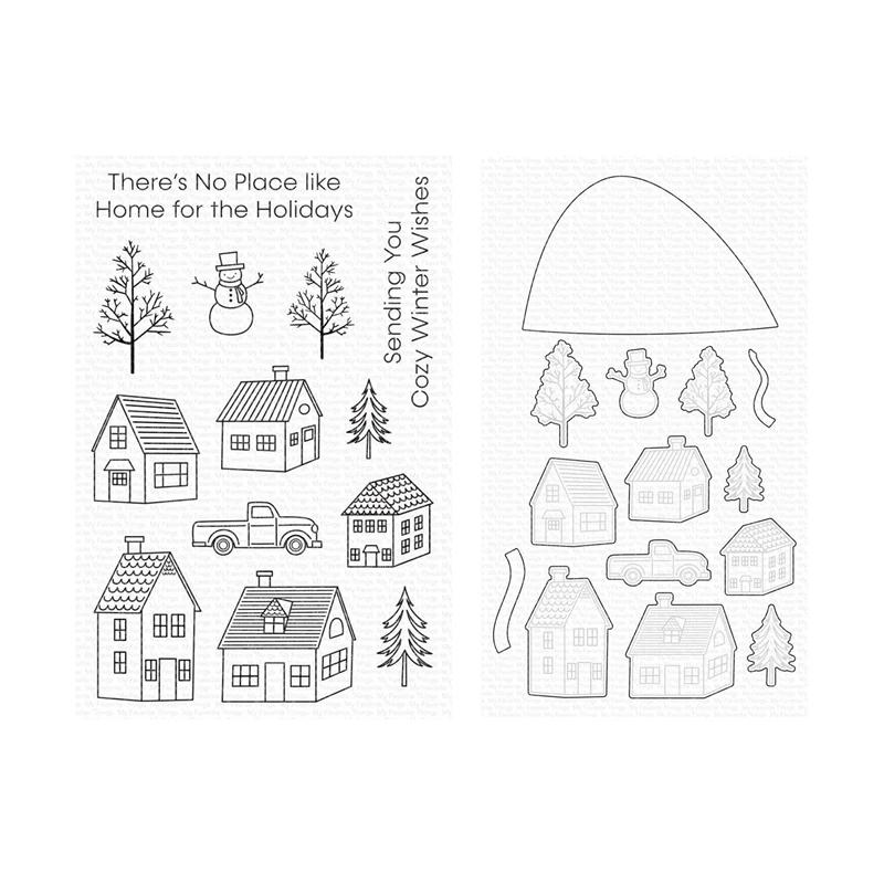 Home For Holiday Cutting Dies Scrapbooking for New Arrival 2021 Clear Stamps Paper Making Embossing Frames Card Craft