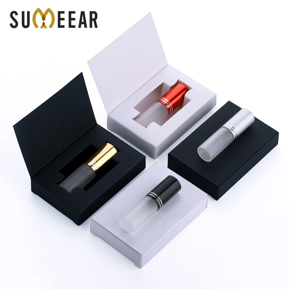 

50 Pcs/Lot 5ml Frosted Perfume Bottle with Packing Box Spray Atomizer Perfume Bottle Package Box Travel Perfume Bottle Package