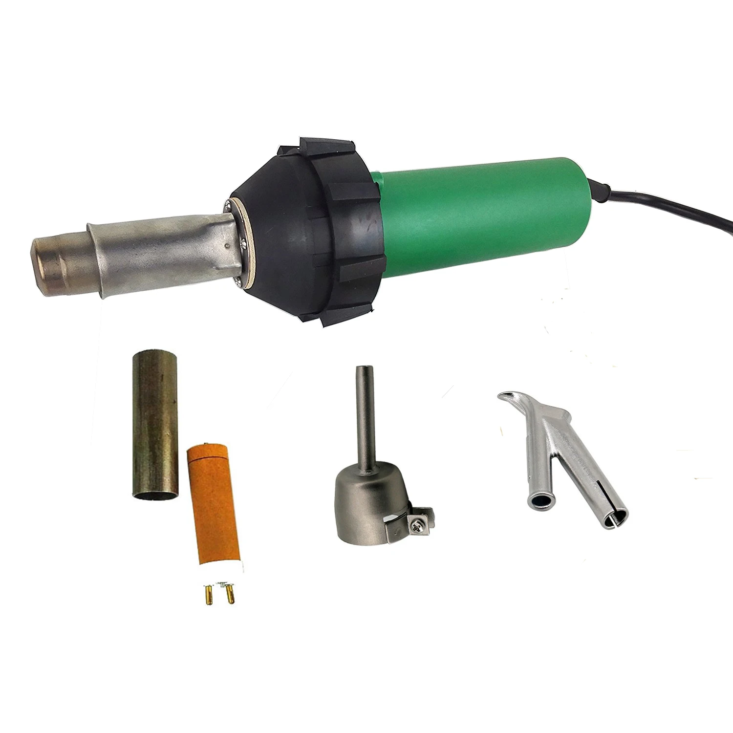 

Professional 1600W Heat Gun Kits Hot Air Blast Torch With 5mm Speed Welding Nozzle and 5mm Round Tip Plastic Welder Tool Set