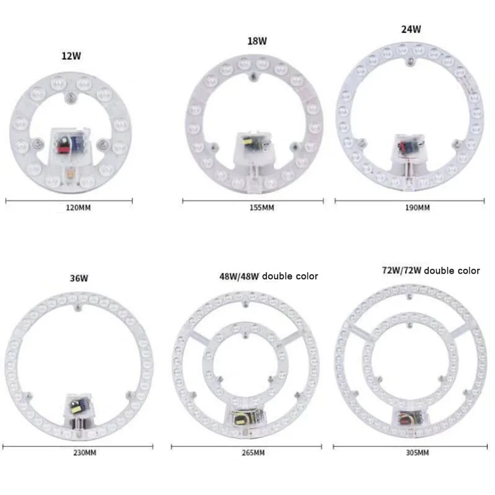 Podświetlenie LED moduł sufitowe źródła światła SMD Panel obiektywu ciepłe/białe/neutralne światło 12/18/24/36/48/72W źródło światła domu wymienić