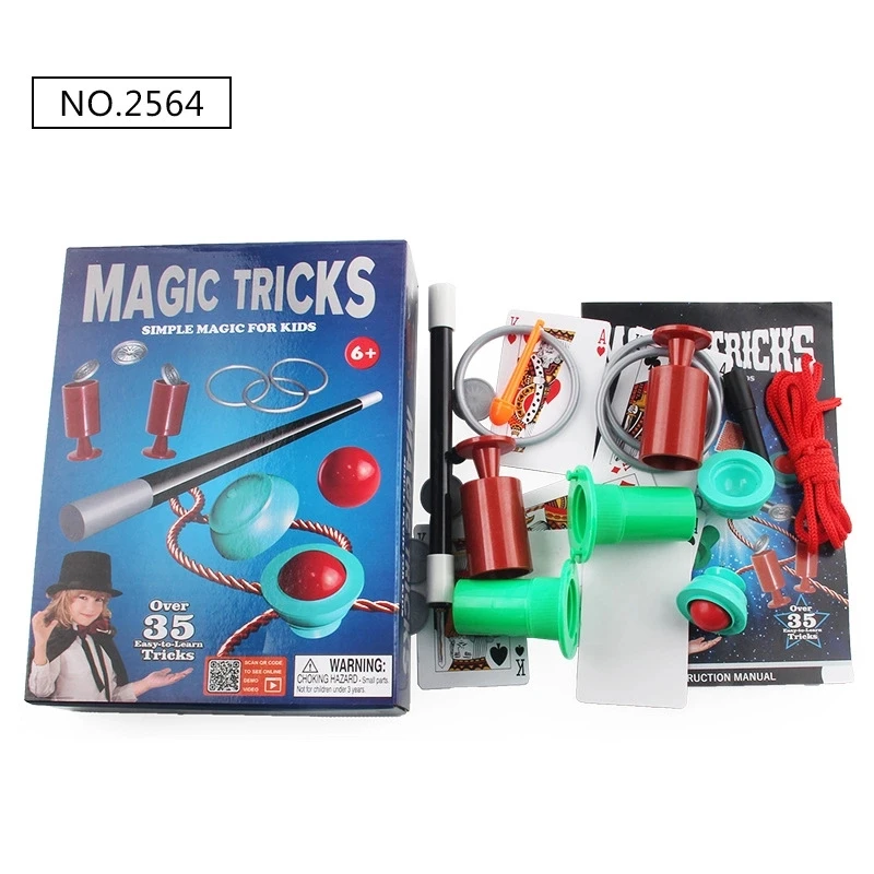 Magic Kit Set with Instruction Manual（not include box） Magic Tricks Close Up Magia Puzzle Simple Gimmick Props Toys for Kids