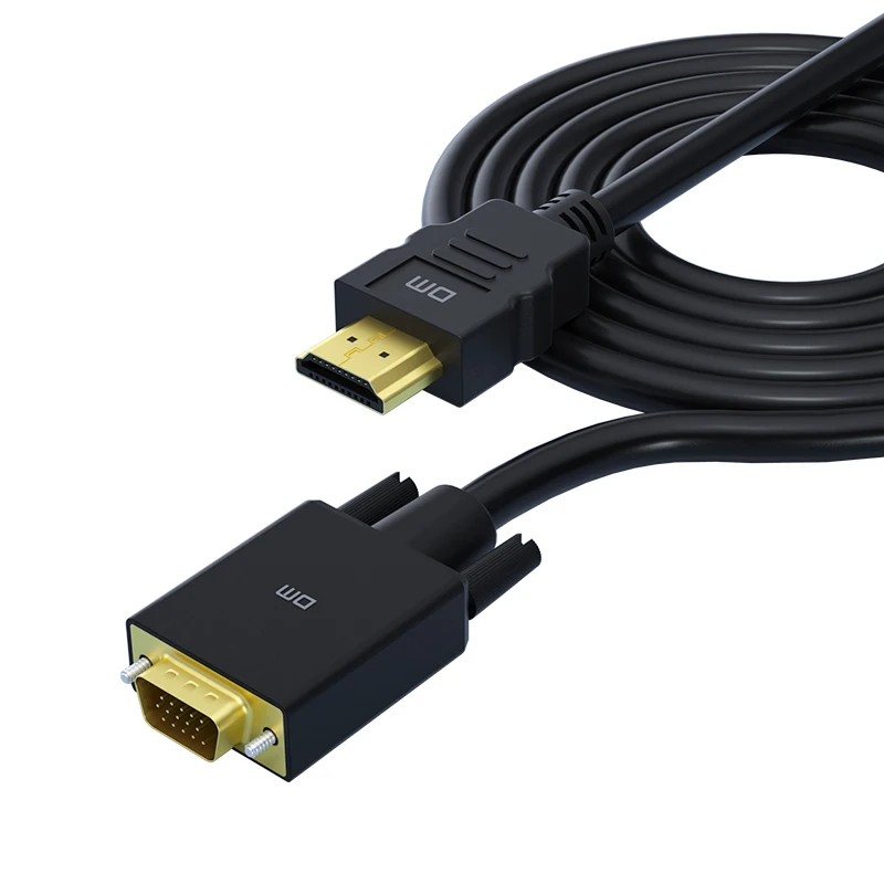 كابل HDMI 1.8 م 3 م إلى VGA 1080P HD مع محول صوت ، CHB033