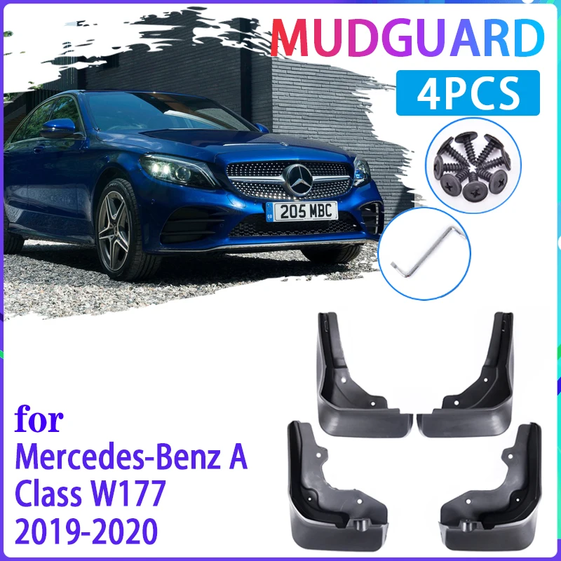 Car Mud Flaps for Mercedes Benz A-Class A W177 2019 2020 Mudguard Splash Guards Fender Mudflaps Auto Accessories