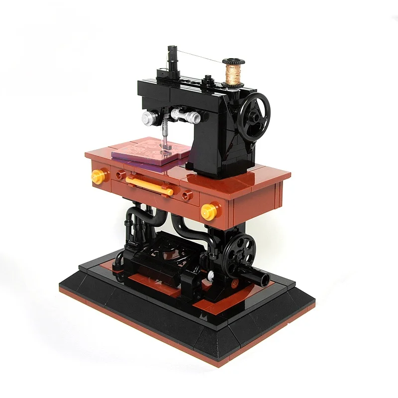 BuildMOC 41609 Sewing Machine Building Blocks Kit Creative Classic Spelling Toy Set Building Blocks for Girl Birthday Gift