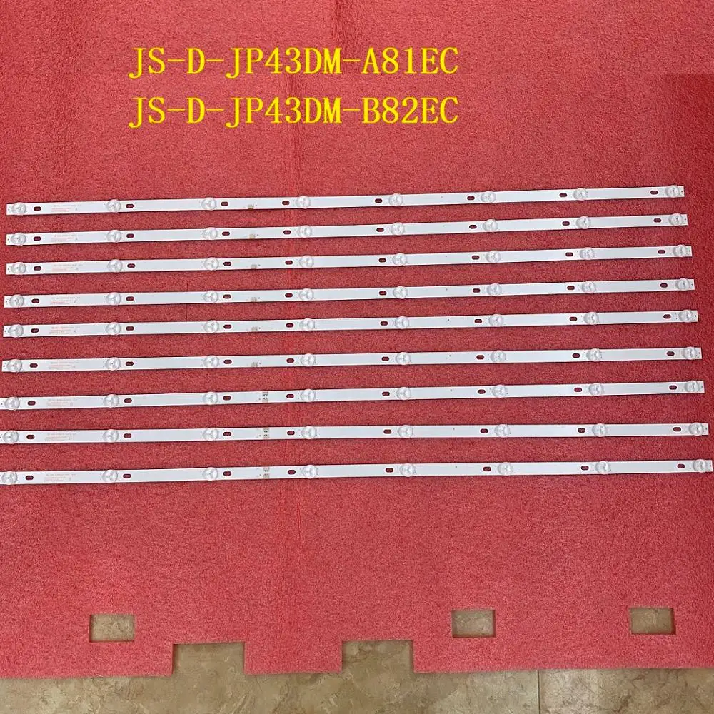 5 Juegos = 15 Uds. De tira de LED para iluminación trasera 8LED(6v) de 828MM para JS-D-JP43DM-A81EC JS-D-JP43DM-B82EC (80227) E43DM1000 MCPCB