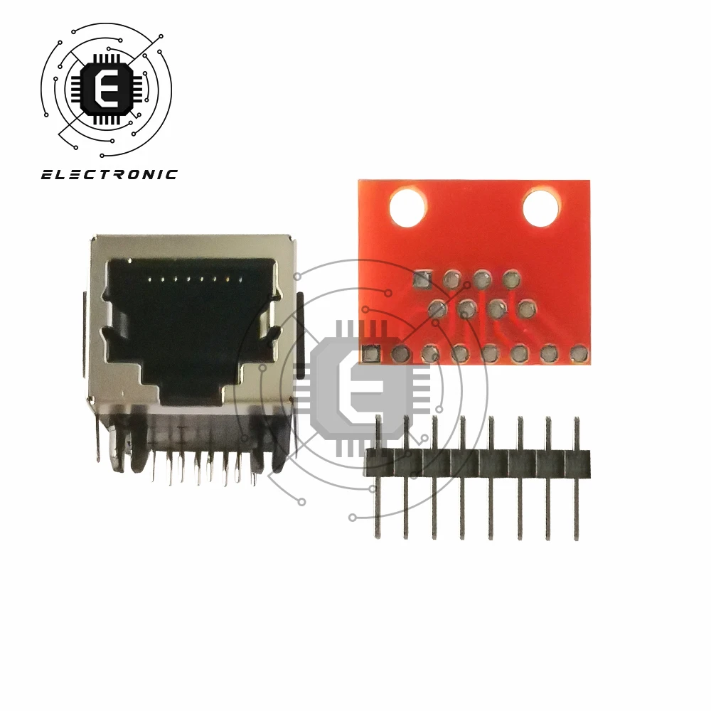 RJ45 분배기 모듈, 용접 아님, 이더넷 커넥터 어댑터, 표준 0.1인치 구멍 간격