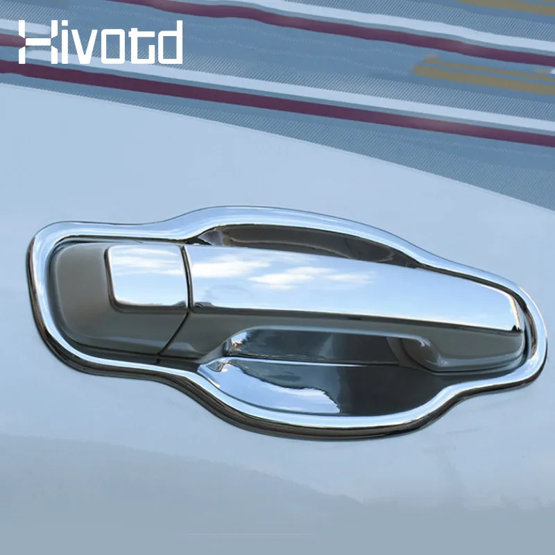 Hivotd Chrome Door Handle Cover Trim Exterior Parts Car Styling Decoration Accessories For Toyota Land Cruiser 200 2016 2020