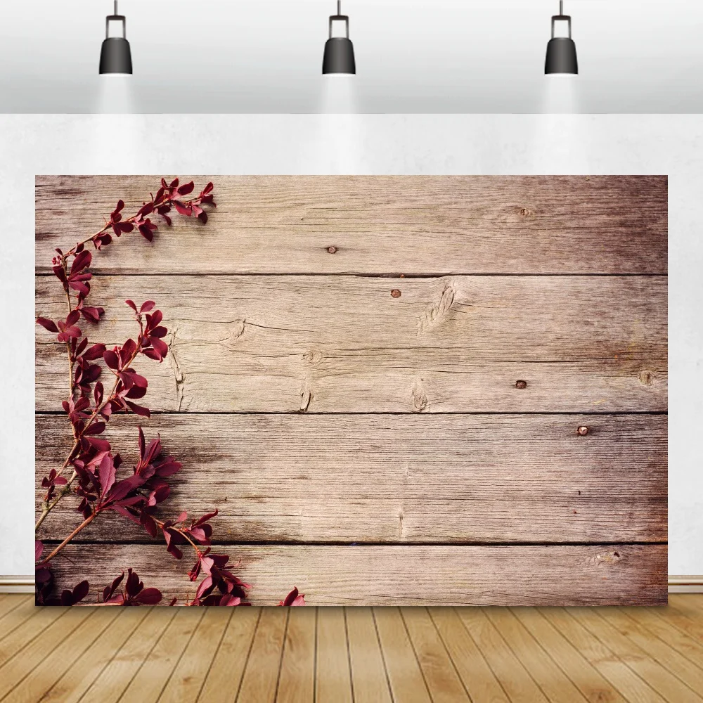 Kerst Houten Achtergrond Planken Board Grenen Bladeren Fotografie Achtergrond Kinderen Portret Familie Photocall Poster Foto Studio