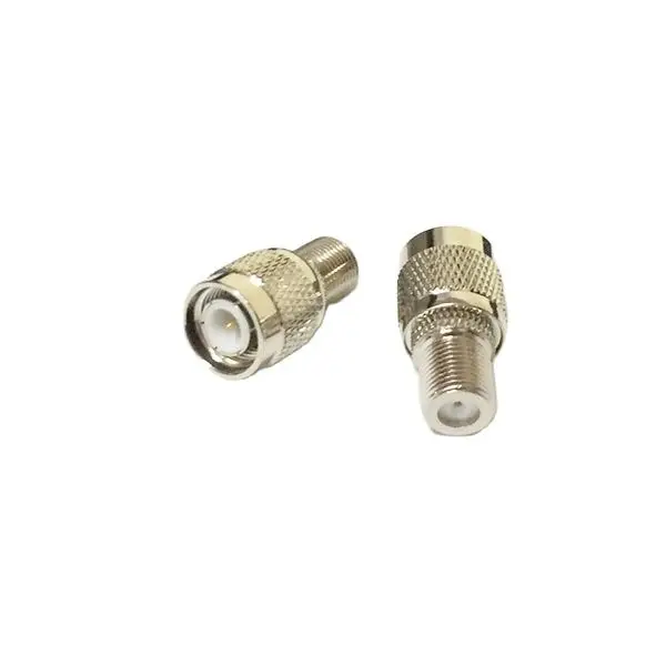 1pc  NEW  TNC Male Plug  to F  Female Jack  RF Coax Adapter Convertor  Straight  Nickelplated  Wholesale