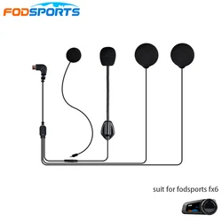 Fodsports Motorcycle Helmet Bluetooth Intercom Accessorice Soft Hard Micphone Speaker Headset Apply To FX6 FX6S,Micro 5 Pin