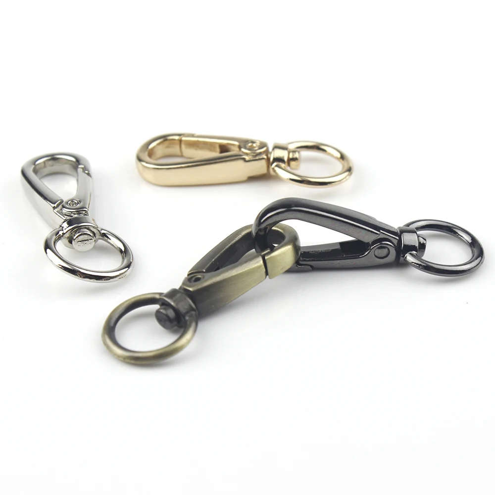 Metal Swivel Eye Snap Hook Trigger Lobster push gate Hook Clasp Clip for Leather Craft Bag Strap Belt Webbing