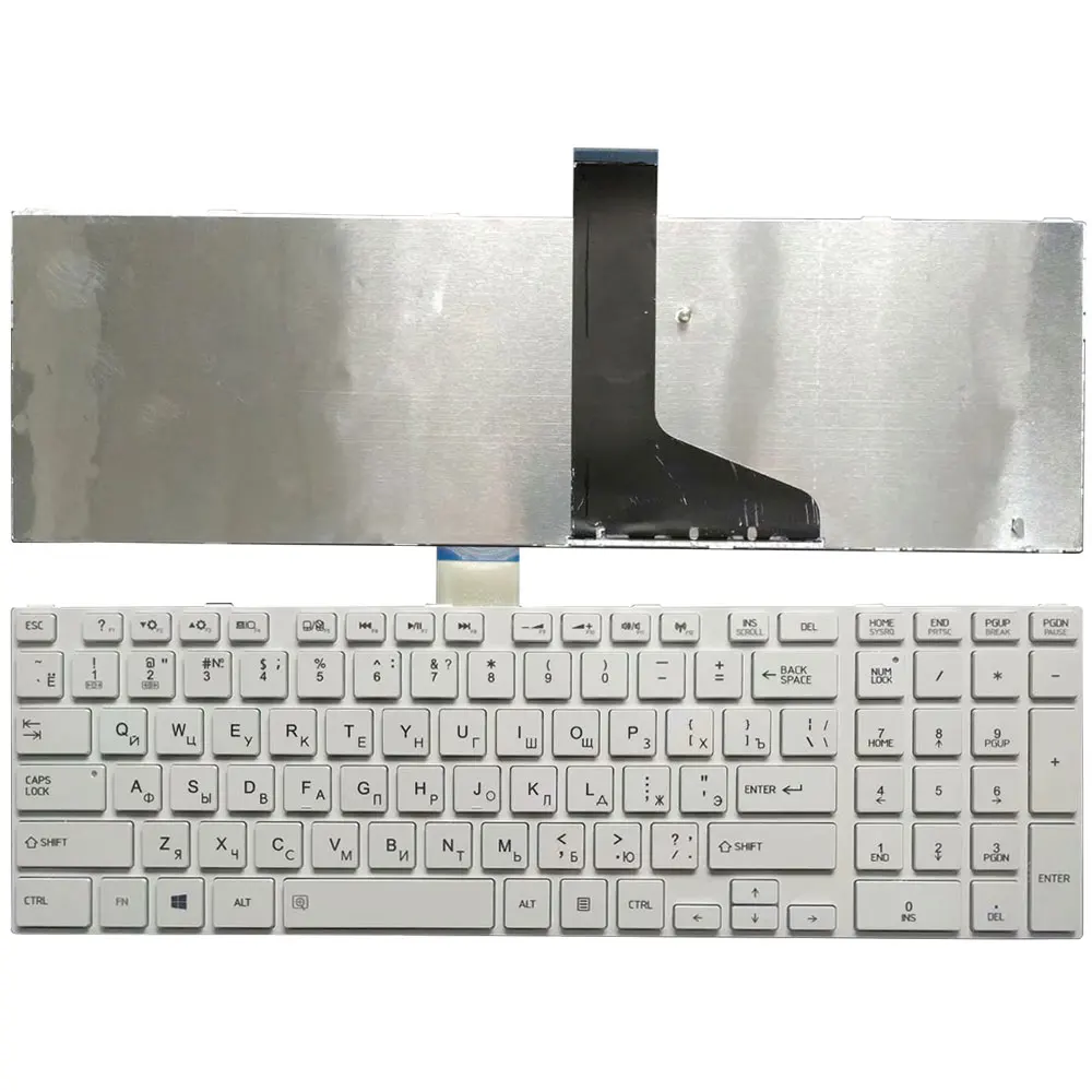 

Russian for TOSHIBA C850 C855D C855 C870 C870D C875 L875 L950 L950D L955 L955D RU keyboard white