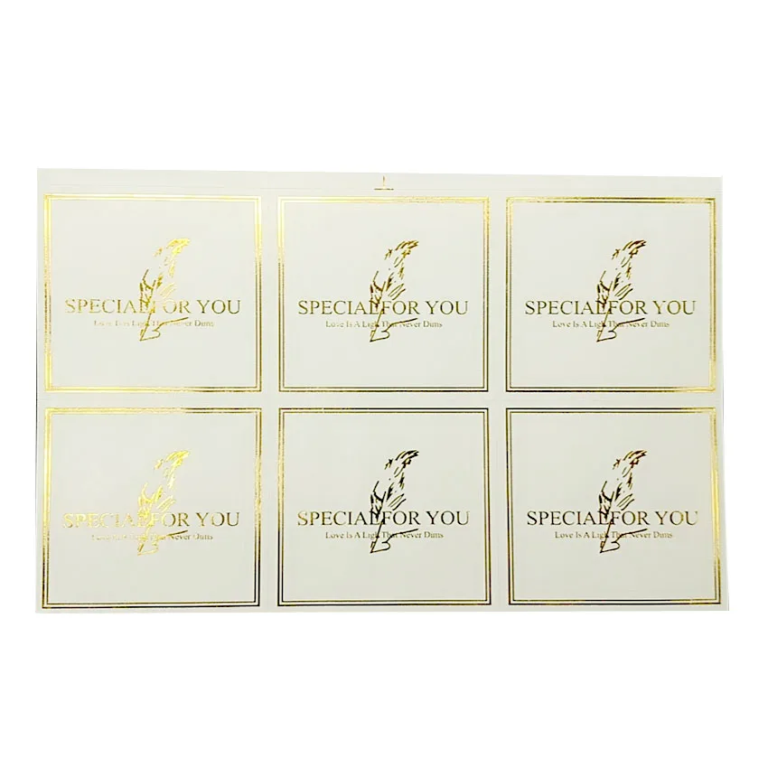 60Pcs/lot Vintage Square White 'SPECIAL FOR YOU' slogan Kraft Label Sticker  For Gift Cake Baking Sealing Scrapbooking Sticker