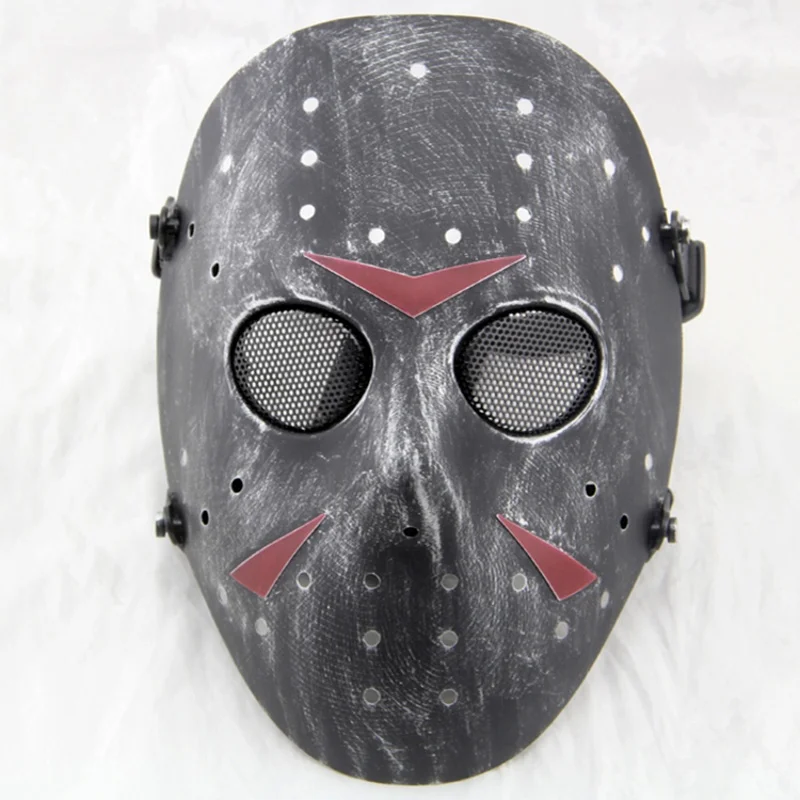 Máscara de la película del cráneo de Jason Hockey, máscara de fiesta de Halloween, caza, juego de guerra, Airsoft, cara completa, máscaras tácticas de Paintball