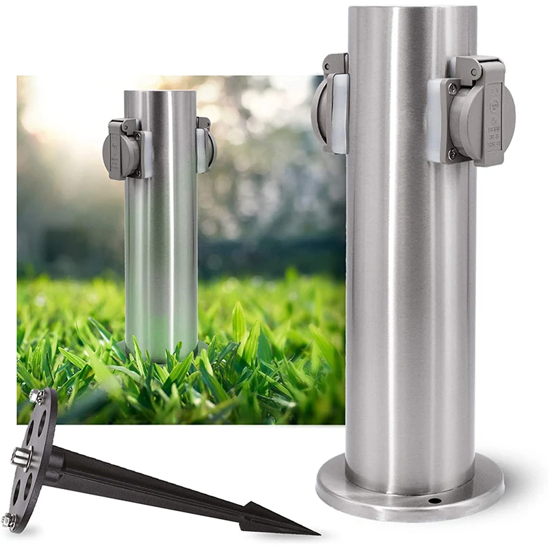 Tomada para Coluna de Energia Impermeável Decoração de Jardim Cortador de Relva Exterior Tomadas eu Coluna 3680w 16a
