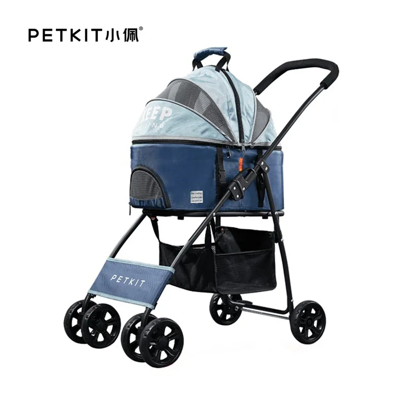 Small pet cart portable foldable dog baby cat Cart Bag separation cage